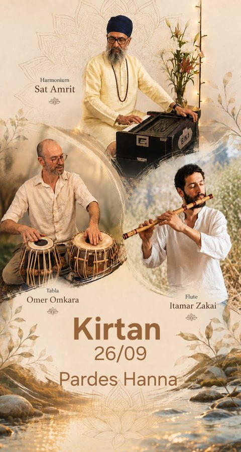 Kirtan, 26 September — Sat Amrit, Omer Omkara, Itamar Zakai